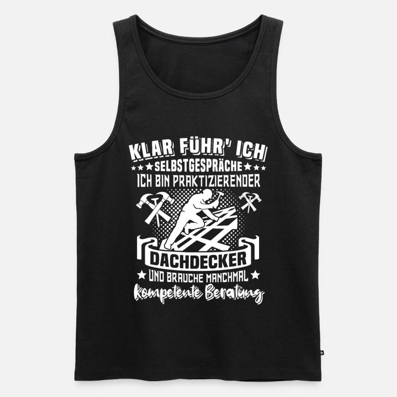 Dachdecker Dachdecken - Männer Premium Bio Tank Top - Schwarz