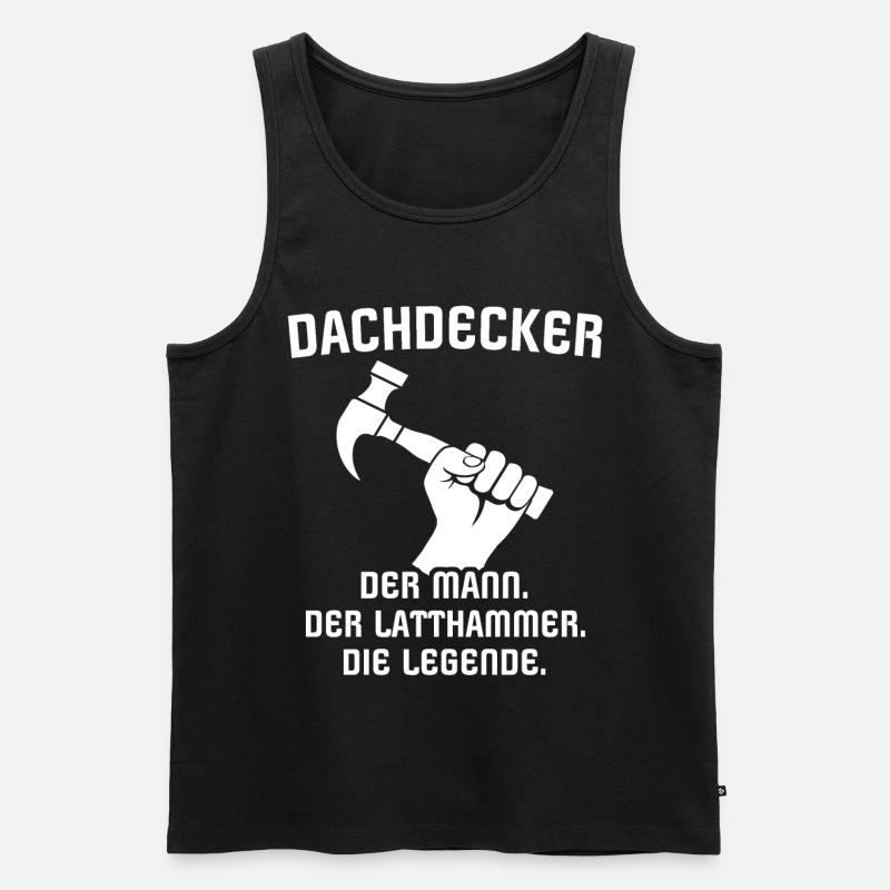 Dachdecker Dachdecken - Männer Premium Bio Tank Top - Schwarz