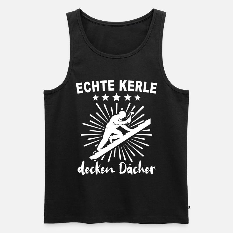 Dachdecker Dachdecken - Männer Premium Bio Tank Top - Schwarz