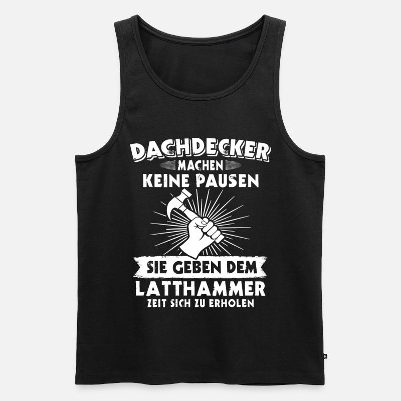 Dachdecker Dachdecken - Männer Premium Bio Tank Top - Schwarz