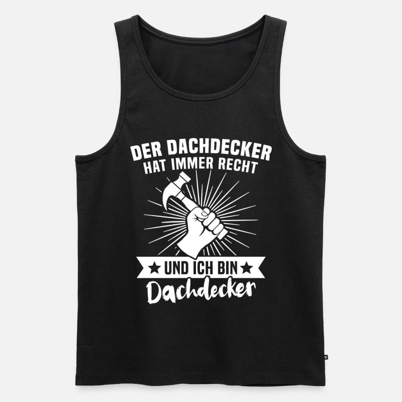 Dachdecker Dachdecken - Männer Premium Bio Tank Top - Schwarz