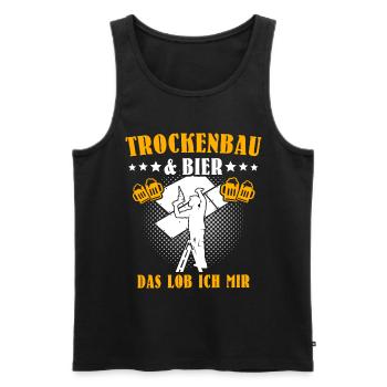 Trockenbauer Trockenbaumonteur Trockenbau - Männer Premium Bio Tank Top - Schwarz - Vorne - AI Model Male 178 light (178cm)