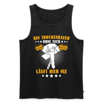 Trockenbauer Trockenbaumonteur Trockenbau - Männer Premium Bio Tank Top - Schwarz - Vorne - AI Model Male 178 light (178cm)