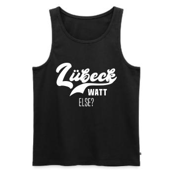 Lübeck Ostsee Lübecker Sprüche - Männer Premium Bio Tank Top - Schwarz - Vorne - Michal (187cm)