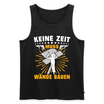 Trockenbauer Trockenbau Trockenbaumonteur - Männer Premium Bio Tank Top - Schwarz - Vorne - AI Model Male 178 light (178cm)