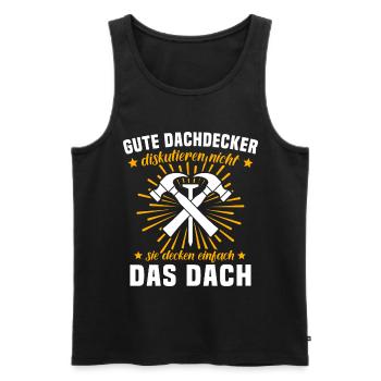 Dachdecker Dachspengler Dachklempner - Männer Premium Bio Tank Top - Schwarz - Vorne - AI Model Male 178 light (178cm)