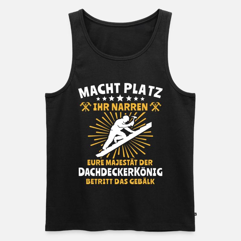 Dachdecker Dachspengler Dachklempner - Männer Premium Bio Tank Top - Schwarz