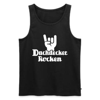 Dachdecker Dachspengler Dachklempner - Männer Premium Bio Tank Top - Schwarz - Vorne - AI Model Male 178 light (178cm)