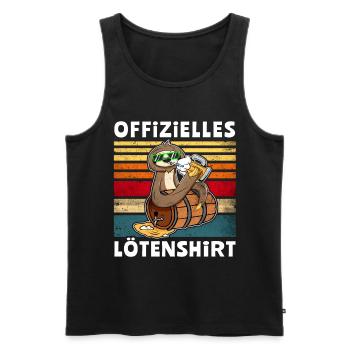 Bier Biersprüche Faultier Saufshirt - Männer Premium Bio Tank Top - Schwarz - Vorne - Michal (187cm)