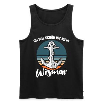 Wismar Ostsee Wismarer Urlaub - Männer Premium Bio Tank Top - Schwarz - Vorne - AI Model Male 178 light (178cm)