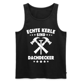 Dachdecker Dachspengler Dachklempner - Männer Premium Bio Tank Top - Schwarz - Vorne - AI Model Male 178 light (178cm)