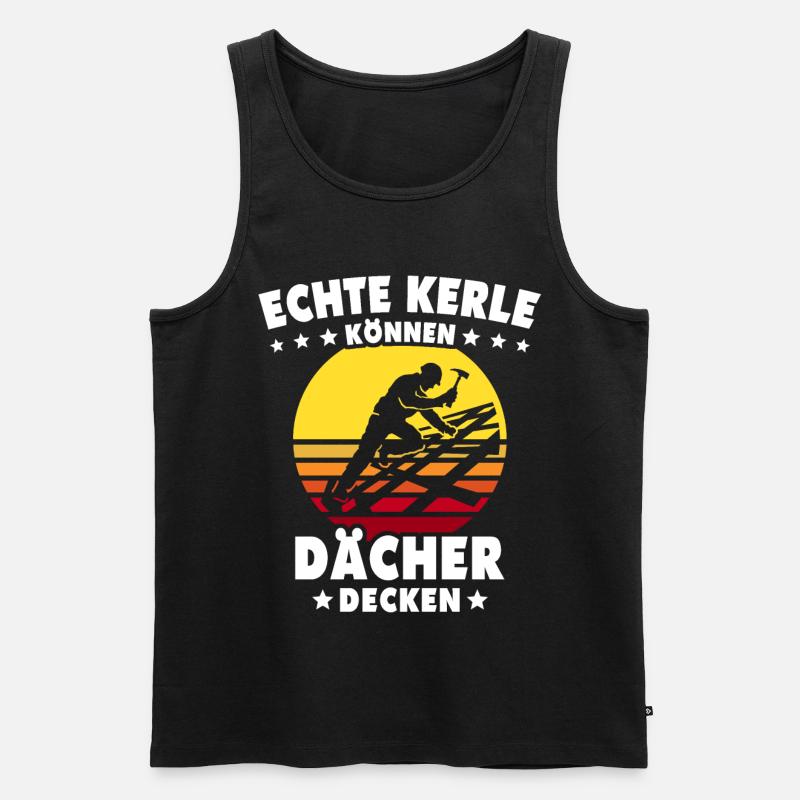 Dachdecker Dachspengler Dachklempner - Männer Premium Bio Tank Top - Schwarz