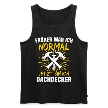 Dachdecker Dachspengler Dachklempner - Männer Premium Bio Tank Top - Schwarz - Vorne - AI Model Male 178 light (178cm)