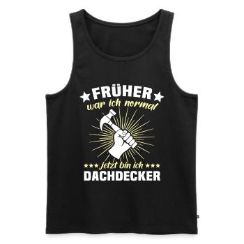 Dachdecker Dachspengler Dachklempner - Männer Premium Bio Tank Top - Schwarz - Vorne - AI Model Male 178 light (178cm)