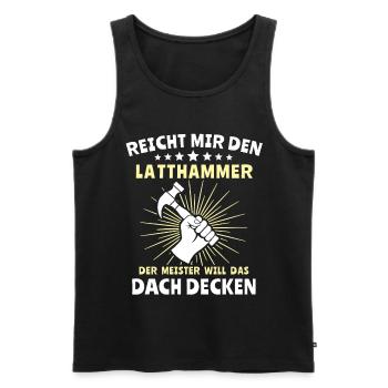 Dachdecker Dachspengler Dachklempner - Männer Premium Bio Tank Top - Schwarz - Vorne - AI Model Male 178 light (178cm)