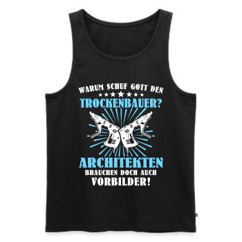Trockenbauer Sprüche Trockenbau - Männer Premium Bio Tank Top - Schwarz - Vorne - Michal (187cm)