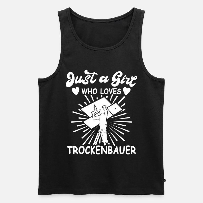 Trockenbauer - Männer Premium Bio Tank Top - Schwarz