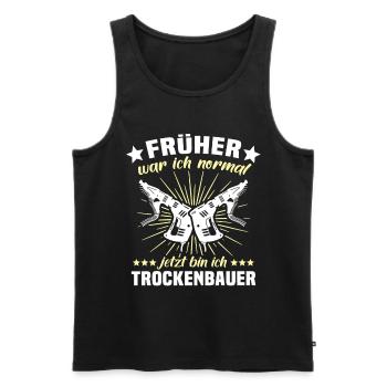 Trockenbauer Trockenbaumonteur Trockenbau - Männer Premium Bio Tank Top - Schwarz - Vorne - AI Model Male 178 light (178cm)