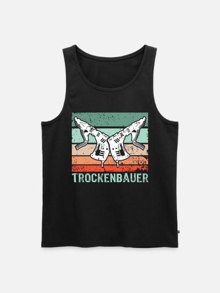 Drywall drywall fitter drywall - Men's Premium Organic Tank Top - black