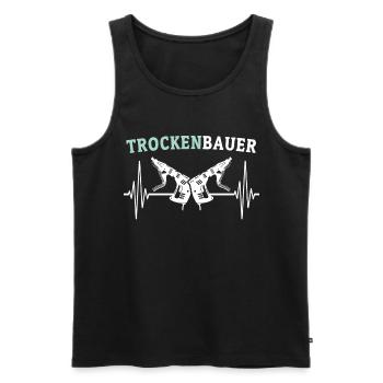 Trockenbauer Trockenbaumonteur Trockenbau - Männer Premium Bio Tank Top - Schwarz - Vorne - AI Model Male 178 light (178cm)