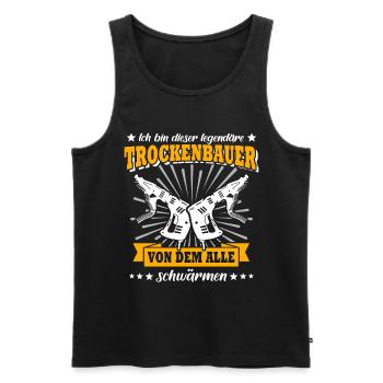 Trockenbauer Trockenbaumonteur Trockenbau - Männer Premium Bio Tank Top - Schwarz - Vorne - Michal (187cm)