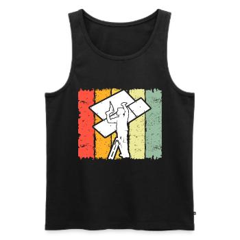 Drywall Drywall Drywall installer - Men's Premium Organic Tank Top - black - Front - Michal (187cm)