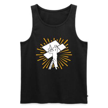 Drywall Drywall Drywall installer - Men's Premium Organic Tank Top - black - Front - AI Model Male 178 light (178cm)