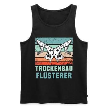 Trockenbauer Trockenbaumonteur Trockenbau - Männer Premium Bio Tank Top - Schwarz - Vorne - Michal (187cm)