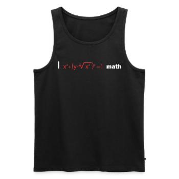 I love math Mathematik Mathematiker Mathelehrer - Männer Premium Bio Tank Top - Schwarz - Vorne - AI Model Male 178 light (178cm)