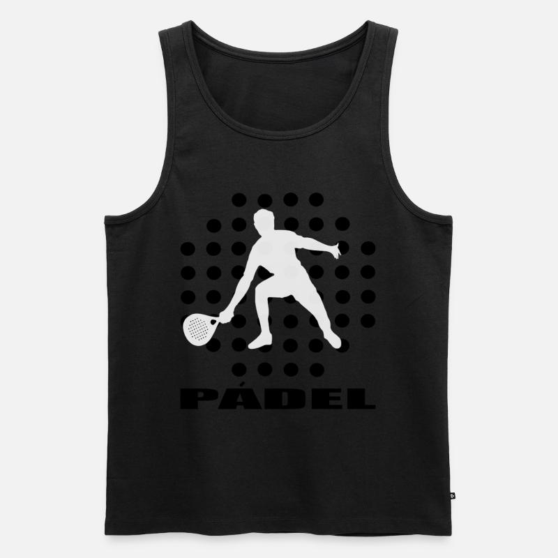 Padel - Männer Premium Bio Tank Top - Schwarz