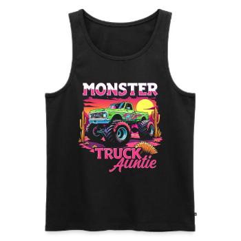 Monster Truck Auntie Matching Family Monster Truck - Men's Premium Organic Tank Top - black - Front - Michal (187cm)