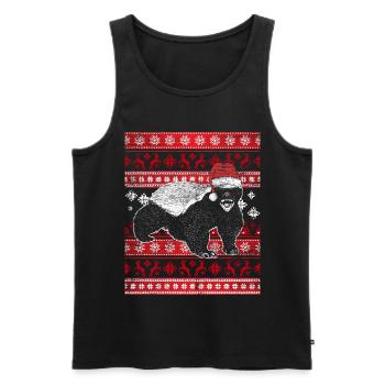 Ugly Christmas Honigdachs - Débardeur bio Premium Homme - noir - Devant - Michal (187cm)