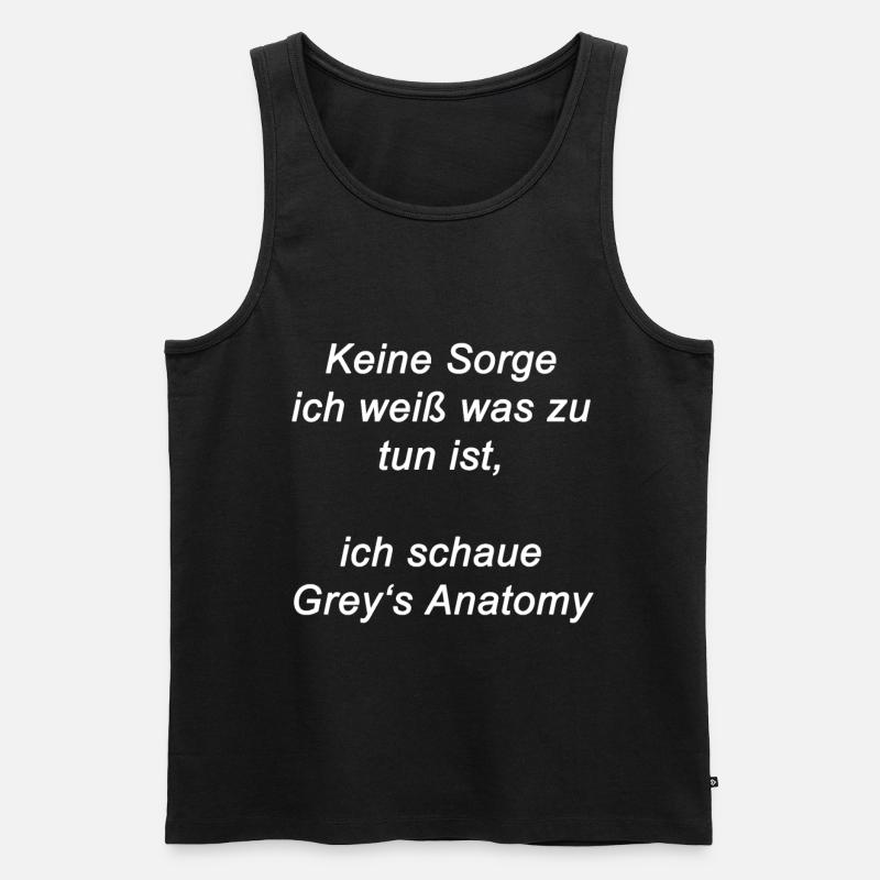 Greys Anatomy Spruch - Männer Premium Bio Tank Top - Schwarz