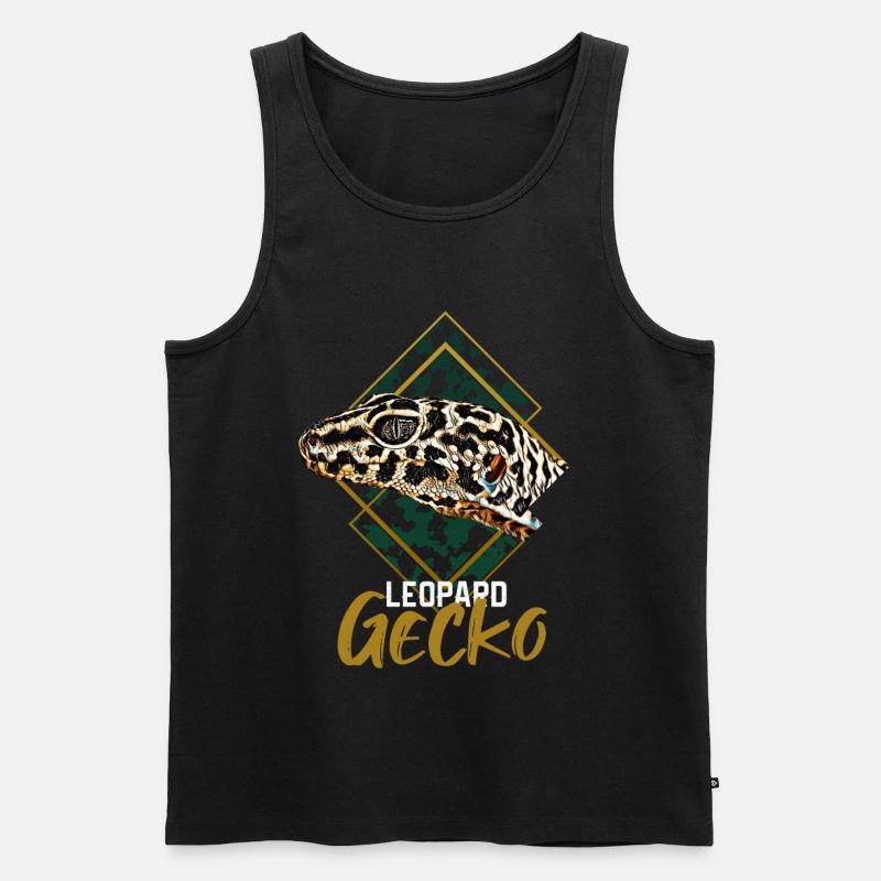 Leopard Gecko - Männer Premium Bio Tank Top - Schwarz