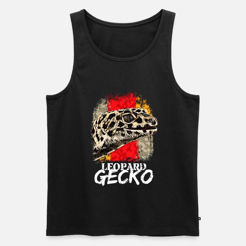 Leopardgecko - Männer Premium Bio Tank Top - Schwarz