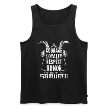 Samurai - Männer Premium Bio Tank Top - Schwarz - Vorne - AI Model Male 178 light (178cm)