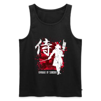 Samurai Krieger Geschenk - Männer Premium Bio Tank Top - Schwarz - Vorne - AI Model Male 178 light (178cm)