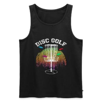 Disc Golf Golf Course Frisbee - Débardeur bio Premium Homme - noir - Devant - Michal (187cm)