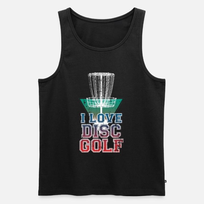 Disc Golf - Männer Premium Bio Tank Top - Schwarz