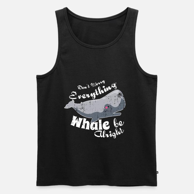 Wal Pottwal Grauwal Geschenk - Männer Premium Bio Tank Top - Schwarz