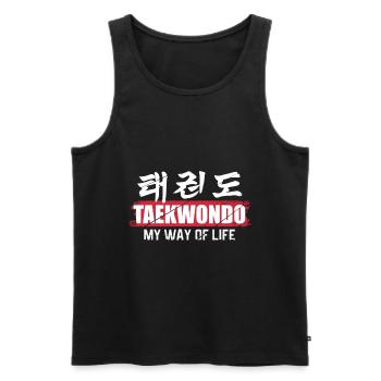 Taekwondo Tae Kwon Do Geschenk Verein MMA - Männer Premium Bio Tank Top - Schwarz - Vorne - Michal (187cm)