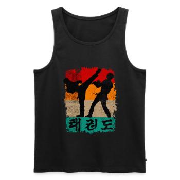 Taekwondo - Débardeur bio Premium Homme - noir - Devant - Michal (187cm)