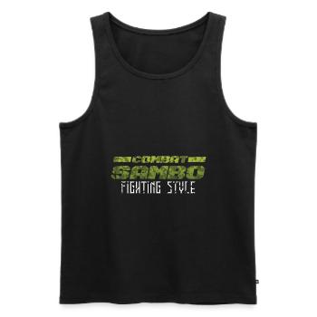 Combat Sambo Gift - Men's Premium Organic Tank Top - black - Front - AI Model Male 178 light (178cm)
