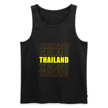 Thaïlande - Débardeur bio Premium Homme - noir - Devant - AI Model Male 178 light (178cm)