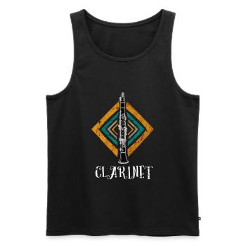 Klarinette Orchester Blaskapelle - Männer Premium Bio Tank Top - Schwarz - Vorne - Michal (187cm)