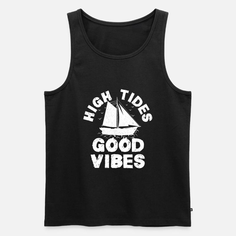 Segelboot - Männer Premium Bio Tank Top - Schwarz