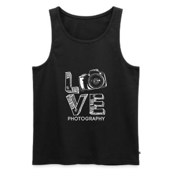 Photograph Fotografie Liebe Hobby - Männer Premium Bio Tank Top - Schwarz - Vorne - Michal (187cm)