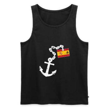 Espagne ancre espagnol - Débardeur bio Premium Homme - noir - Devant - Michal (187cm)