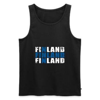 Finland - Men's Premium Organic Tank Top - black - Front - AI Model Male 178 light (178cm)