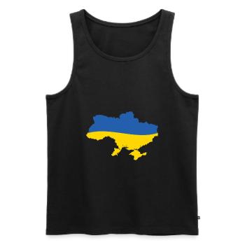 Ukraine - Männer Premium Bio Tank Top - Schwarz - Vorne - AI Model Male 178 light (178cm)